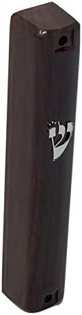 My Daily Styles Mezuzah Case Waterproof Door Blessing Holder Brown Wood Pattern