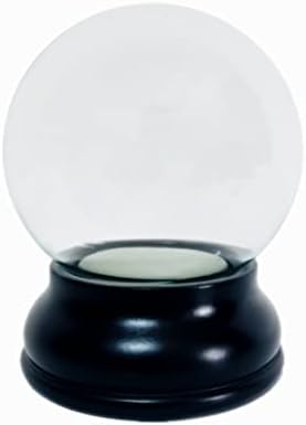 Clear DIY Snow Globe Kit Glass Water Globe Jar With Resin Base 80MM
