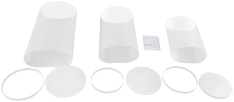 3Pcs Clear Cylinder Pedestal Stand for Display