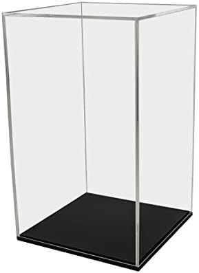 12x12x18 Clear Acrylic Display Box with Black Base
