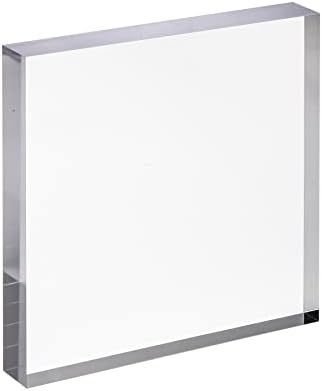 CiaoHER 7in Square Acrylic Cube Display Block with 1in Thickness 2 Pack