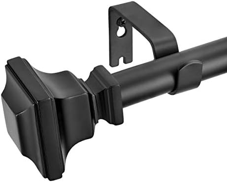 Rust-Resistant Iron Curtain Rods Black 28-48 Inches
