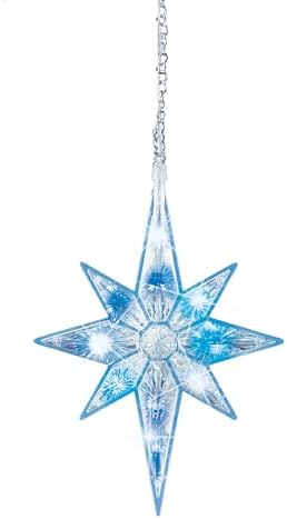 Collections Etc 8-Point Star Solar Lighted Mobile Dangler