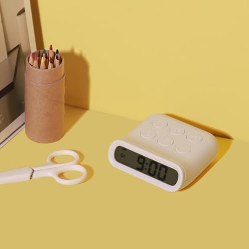 Dual Alarm Clock with Snooze Battery Operated Silent Intelligent Dimming 5 Volume Levels