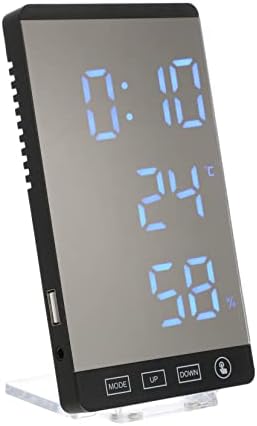 1 Set LED Digital Thermometer and Hygrometer with Stylish Clock Design