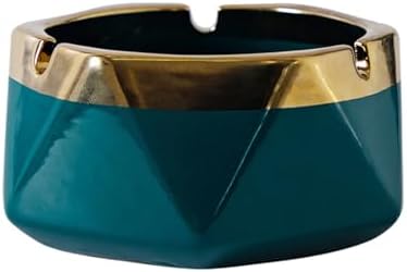 Ceramic Ashtray 5 Inch Emerald Blackish Green