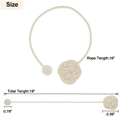 HIASTRA Strong Magnetic Curtain Tiebacks 4 Pack