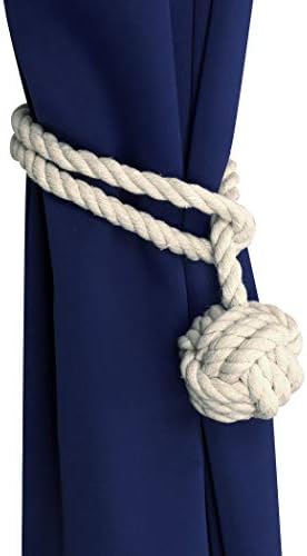Home Queen Curtain Tiebacks Nautical Style 2 Pairs Beige
