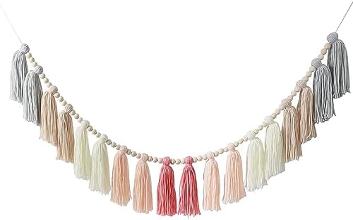 433 Inch Rainbow Tassel Garland for Kids Room