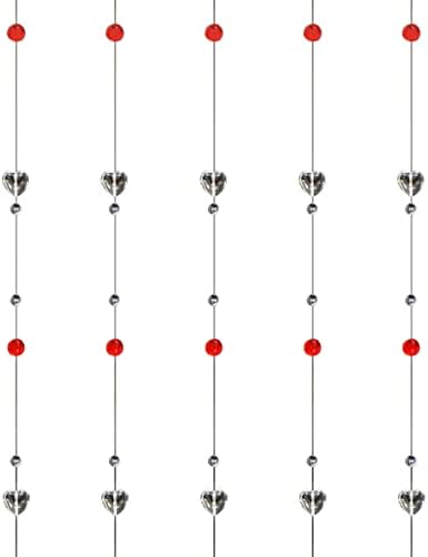 1 Meter Red Door Curtain with Crystal Beads