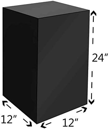 Black Acrylic Sculpture Stand Pedestal 12x12x24h