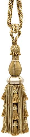 Large Elegant Curtain Tassel Tieback 12 Tassel Almond Beige