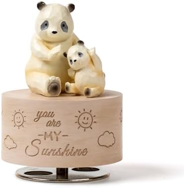 Panda Music Box Figurine with You Are My Sunshine Song