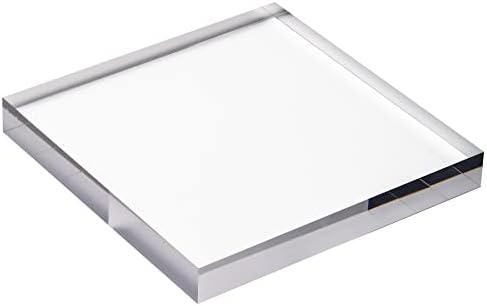 CiaoHER 7in Square Acrylic Cube Display Block with 1in Thickness 2 Pack