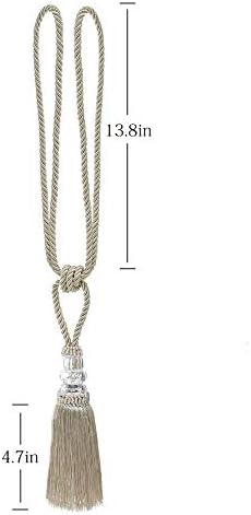 BEL AVENIR 2 Pack Crystal Curtain Holdbacks
