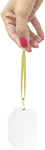 LaserGram Personalized Glass Christmas Ornament with Menorah Design 1
