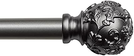 Exclusive Home Vine 1 Inch Curtain Rod with Finials Set