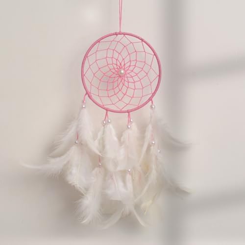 Dream Catchers for Cars with Feathers and Beads Pink