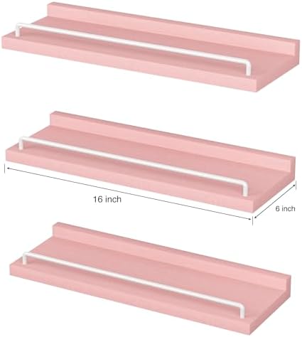 Pink and White Floating Shelves Set of 3