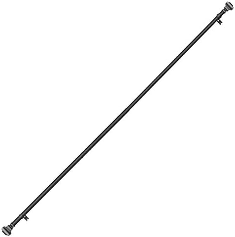 Rust-Resistant Iron Curtain Rods Black 28-48 Inches