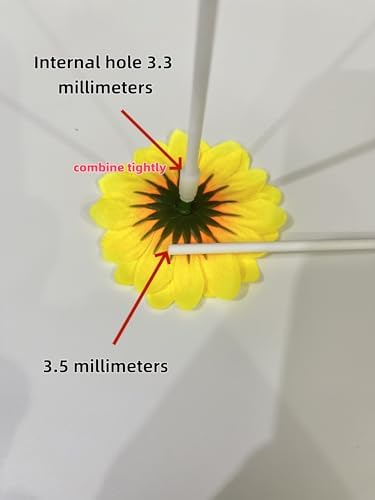 100 Diffuser Sticks with 3-35mm Artificial Flowers