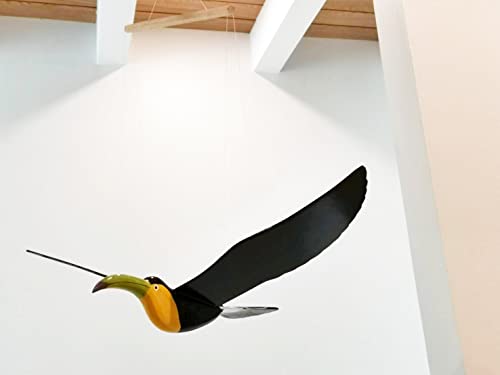 WitnyStore Wooden Bird Mobile 24 Inch Handmade Decor