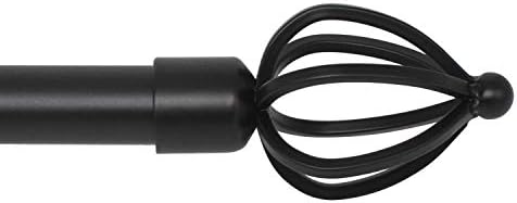 KNOWBELL 42 to 120 Inch Curtain Rod with Cage Finials