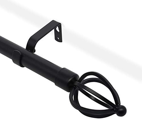 KNOWBELL 42 to 120 Inch Curtain Rod with Cage Finials