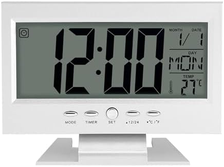 Beufee Atomic Alarm Clock with Night Light and Temp Display