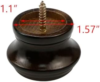 T Tulead Brown Curtain Rod Finial 2PCS