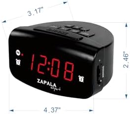 Zapala Expert Alarm Clock with 2 Alarms and USB Charging