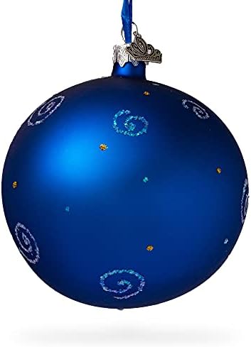 BestPysanky 4 Inch Blown Glass Menorah Ornament