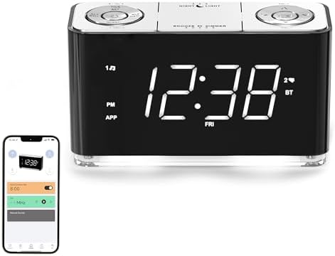 iTOMA Bluetooth Clock Radio with Dual Alarm and USB Charging