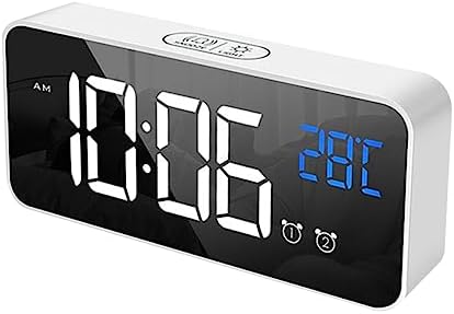 Zerodeko LED Music Alarm Clock with Dual Alarm and Large Screen