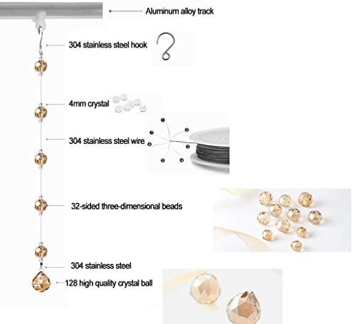 ZHOUXIAO Crystals Beaded Tassel Panel Curtains for Doorways