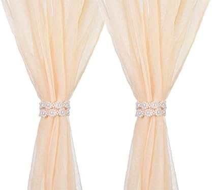 SUQ I OME Pearl Beaded Magnetic Curtain Holdbacks