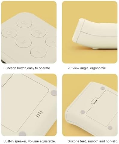 Dual Alarm Clock with Snooze Battery Operated Silent Intelligent Dimming 5 Volume Levels