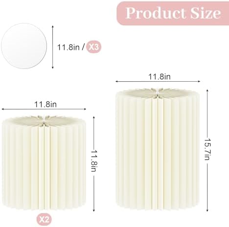 Cylinder Stands for Party 3 Pcs Foldable Display Set