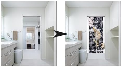 nextdesign Noren Doorway Curtain with Dragon and Sakura Print