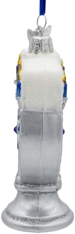 Kurt Adler 375 Inch Noble Gems Glass Menorah Ornament