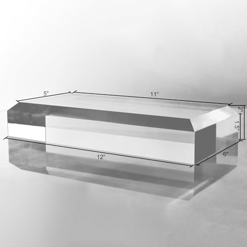 CiaoHER 2in Thick Acrylic Display Block Pedestal Stand