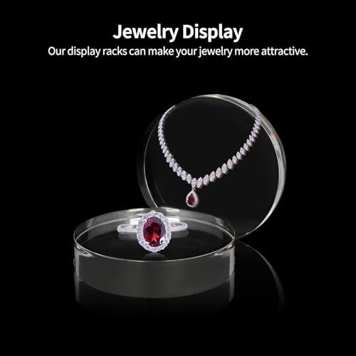 4 Pack Acrylic Round Display Blocks for Table Showcases