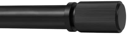 Ivilon Black Curtain Rods 1 Inch Diameter Adjustable