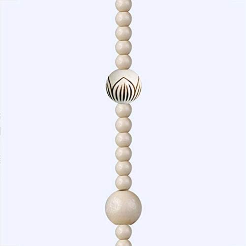 White Beaded Door Curtain with Customizable Strand Options