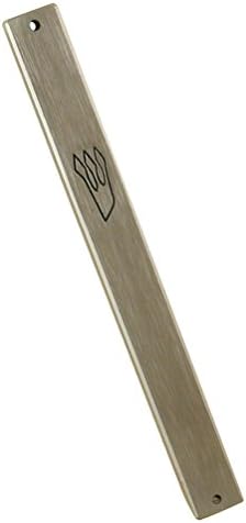 Peer Hastam Dark Silver Aluminum Mezuzah Case - 5 Inches