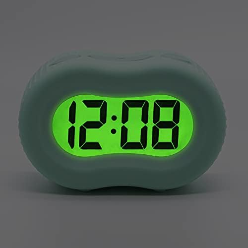Timelink Smartlight Rubber Alarm Clock with Night Light Mint Green