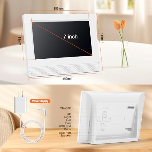 Digital Calendar Alarm Clock with 7 HD Screen