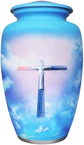 Naniurn Exquisite Handcrafted Cross Urn for Human Ashes - Large