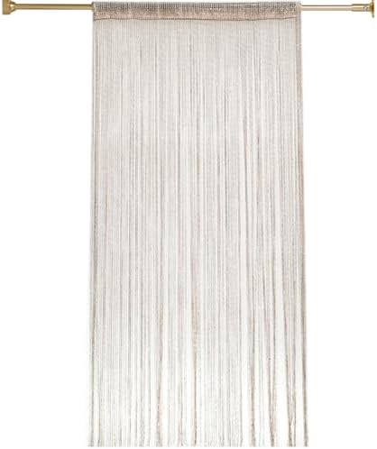 Champagne Gold String Curtains 39x79 Inch