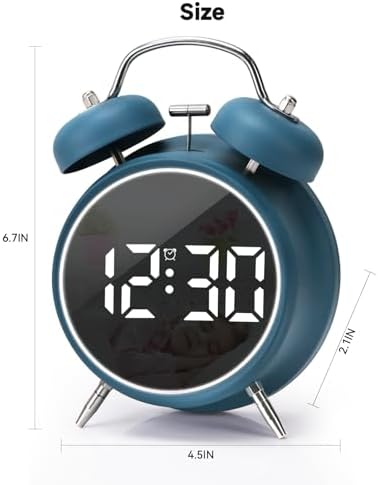 JUSTUP Loud Alarm Clock with LED Display and Night Light